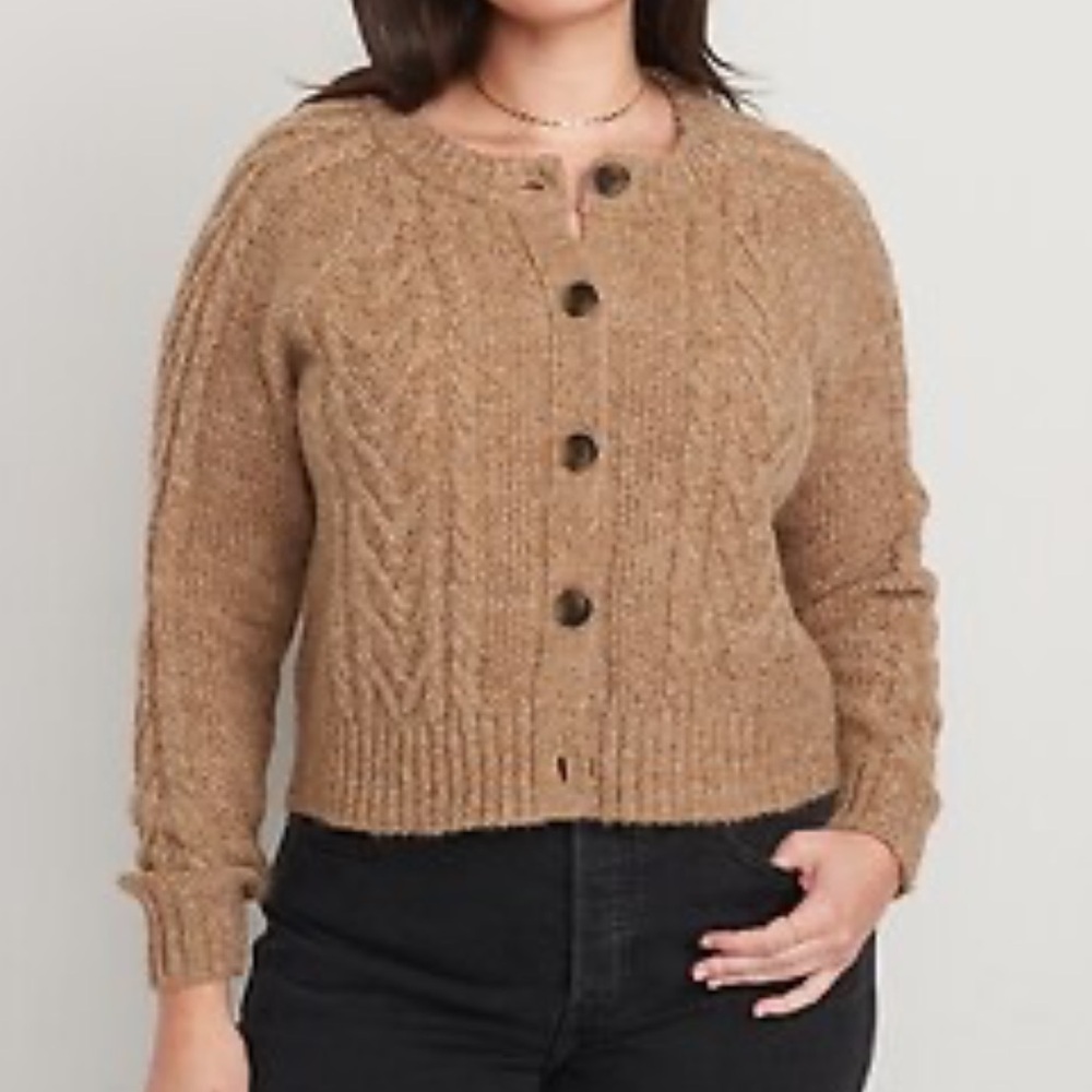 Old navy Heathered Cable-Knit Cardigan Sweater